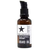 Huile à barbe naturelle - Gladiateur romain - Poivre noir et bergamote - Améliorer - 50 ml