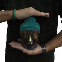 Handcrafted Brass Buddha Head - Large - MysticSoul_108