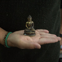 Mini Bouddha méditant en laiton fabriqué à la main - Dhyana Mudra