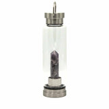 Mit Kristallen angereicherte Glaswasserflaschen – Entspannender Amethyst – Obelisk