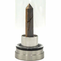 Mit Kristallen angereicherte Glaswasserflaschen – Entschlossenes Tigerauge – Obelisk