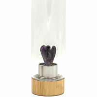 Crystal Infused Glass Water Bottles - Relaxing Amethyst - Angel