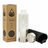 Crystal Infused Glass Water Bottles - Cleansing Clear Quartz - Chips