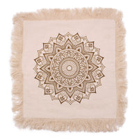 Mandala-Kissenbezug aus 100 % Baumwolle – traditionell – Bronze – 45 cm x 45 cm