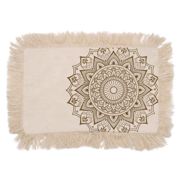 100% Mandala Cushion Cover  -  Lotus - Bronze - 30cm x 50cm