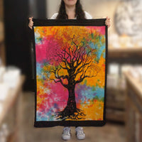 Hand Printed Cotton Wall Hanging - Tree of Strength