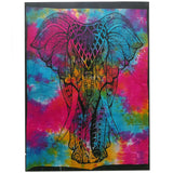 Tenture murale en coton imprimée à la main - Éléphant