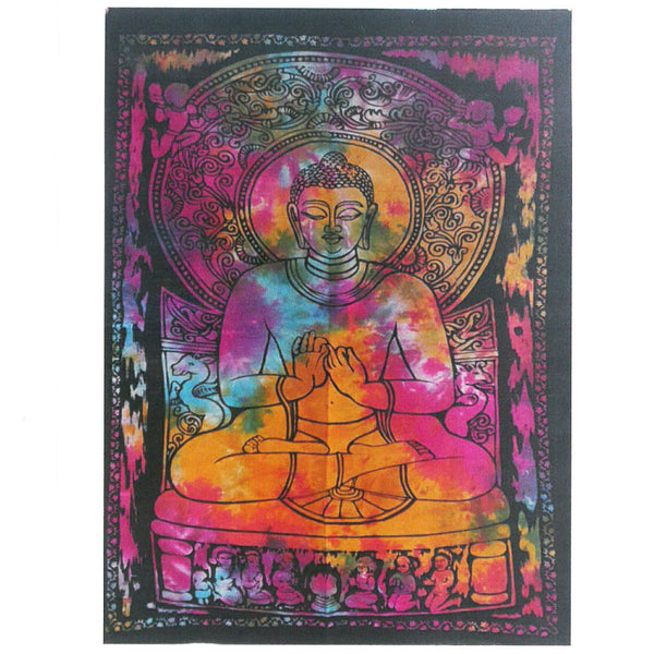 Tenture murale en coton imprimée à la main - Bouddha
