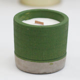 Wooden Wick Soy Wax Candles - Medium Round Pot - Green - Sea Moss & Herbs - MysticSoul_108