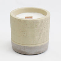 Wooden Wick Soy Wax Candles - Medium Round Pot - Grey - Coffee - MysticSoul_108