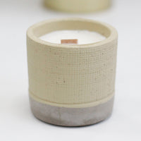 Wooden Wick Soy Wax Candles - Medium Round Pot - Grey - Coffee - MysticSoul_108