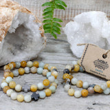 Crystal Friendship Bracelets - Loyalty - Amazonite & Yellow Jasper - MysticSoul_108
