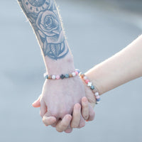 Crystal Friendship Bracelets - Love - Amethyst & Rose Quartz - MysticSoul_108