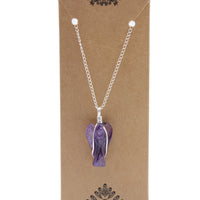 Handcrafted Gemstone Pendant - Guardian Angel - Amethyst