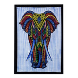 Wandbehang aus handgebürsteter Baumwolle – Elefant