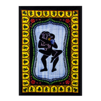 Hand brushed Cotton Wall Hanging - Kamasutra