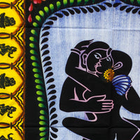 Tenture murale en coton brossé à la main - Kamasutra