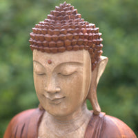 Statue de Bouddha sculptée à la main - 30 cm - Bouddha au repos