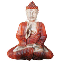 Hand Carved Buddha Statue - 30cm - Vitarka Mudra