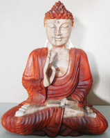 Statue de Bouddha sculptée à la main - 30 cm - Vitarka Mudra