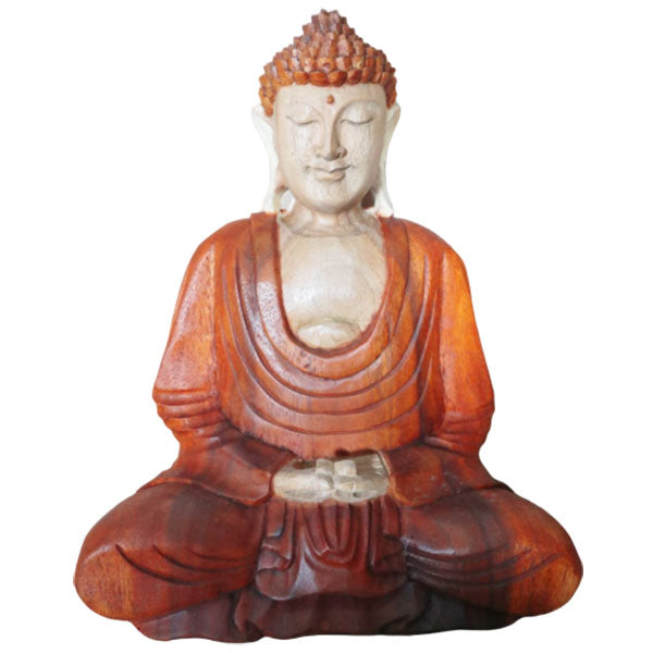 Statue de Bouddha sculptée à la main - 30 cm - Dhyana Mudra