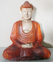 Statue de Bouddha sculptée à la main - 30 cm - Dhyana Mudra