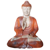 Statue de Bouddha sculptée à la main - 40 cm - Vitarka Mudra