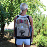 Hemp & Cotton Bag -  Backpack - Multicoloured - Ropes - Large