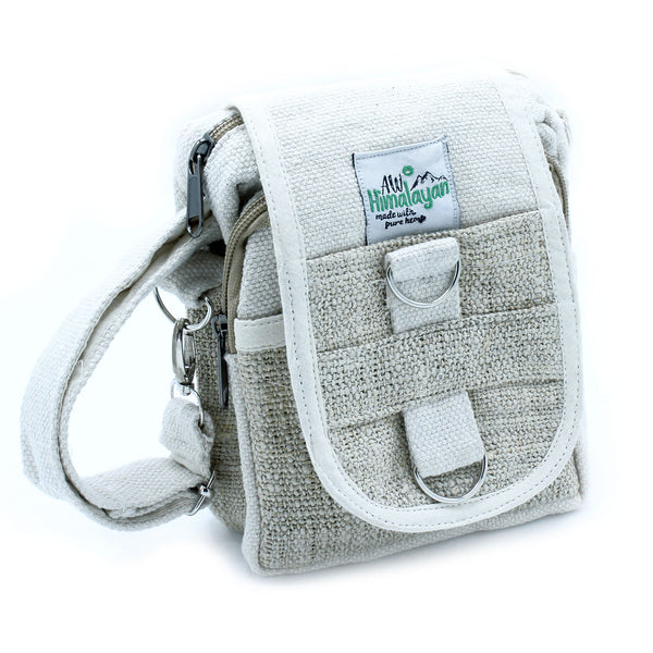 Hemp & Cotton Bag - Body Cross Travel Bag - Natural
