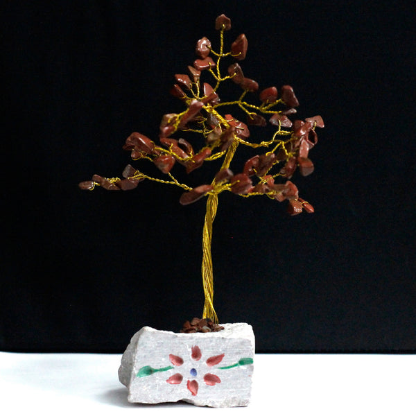 Edelsteinbaum – Roter Jaspis – 80 Steine