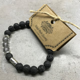 Lava Stone Bracelet - Buddha/Rose Quartz - MysticSoul_108