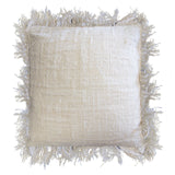 Housse de Coussin à Franges en Lin - Classique - 60cm x 60cm