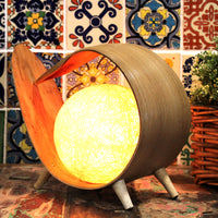 Handmade Natural Coconut Lamp - Natural Wrapover