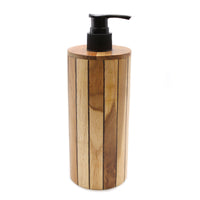 Distributeur de Savon Naturel - Bois de Teck - Cylindrique