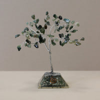 Gemstone Tree With Organite Base - Moss Agate - 80 Stone