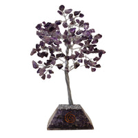 Edelsteinbaum mit Organitbasis – Amethyst – 160 Steine