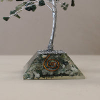 Gemstone Tree With Organite Base - Moss Agate - 160 Stone