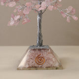 Gemstone Tree With Organite Base - Rose Quartz - 320 Stone
