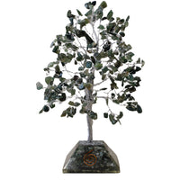 Edelsteinbaum mit Organitbasis – Moosachat – 320 Stein