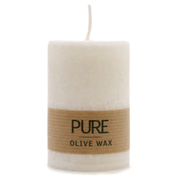 Pure Olive Wax Candle - White