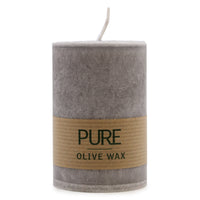 Pure Olive Wax Candle - Grey