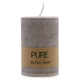 Pure Olive Wax Candle - Grey