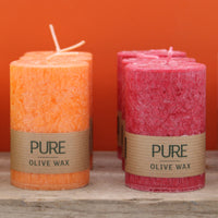 Pure Olive Wax Candle - Red