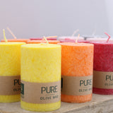 Pure Olive Wax Candle - Yellow