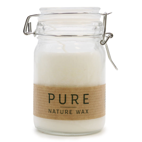 Pure Olive Wax Jar Candle - White