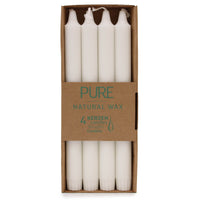 Pure Natural Wax Dinner Candle - White