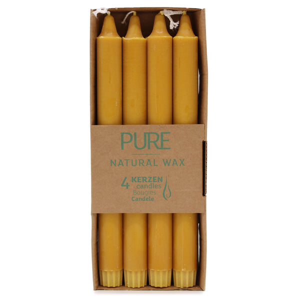 Pure Natural Wax Dinner Candle - Yellow