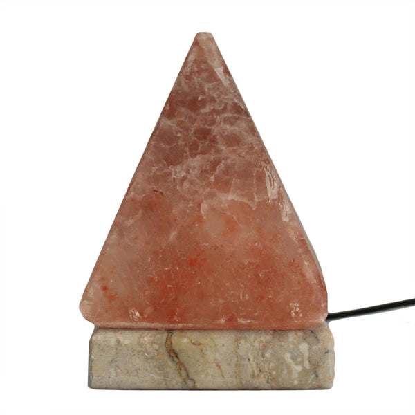 Himalayan Salt Rock USB Lamp - Pink - Pyramid - 10cm - Solid Light