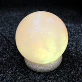 Lampe USB Himalayan Salt Rock - Rose - Boule - 8 cm - Lumière Clignotante Multicolore