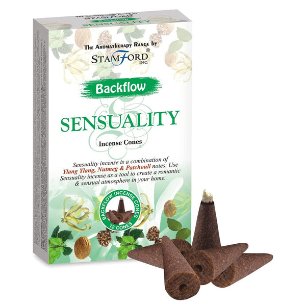 Aromatherapy Backflow Incense Cones - Sensuality - Ylang-Ylang/Nutmeg/Patchouli